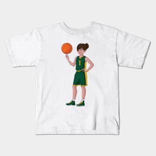 Basketball Ball Spinning Kids T-Shirt